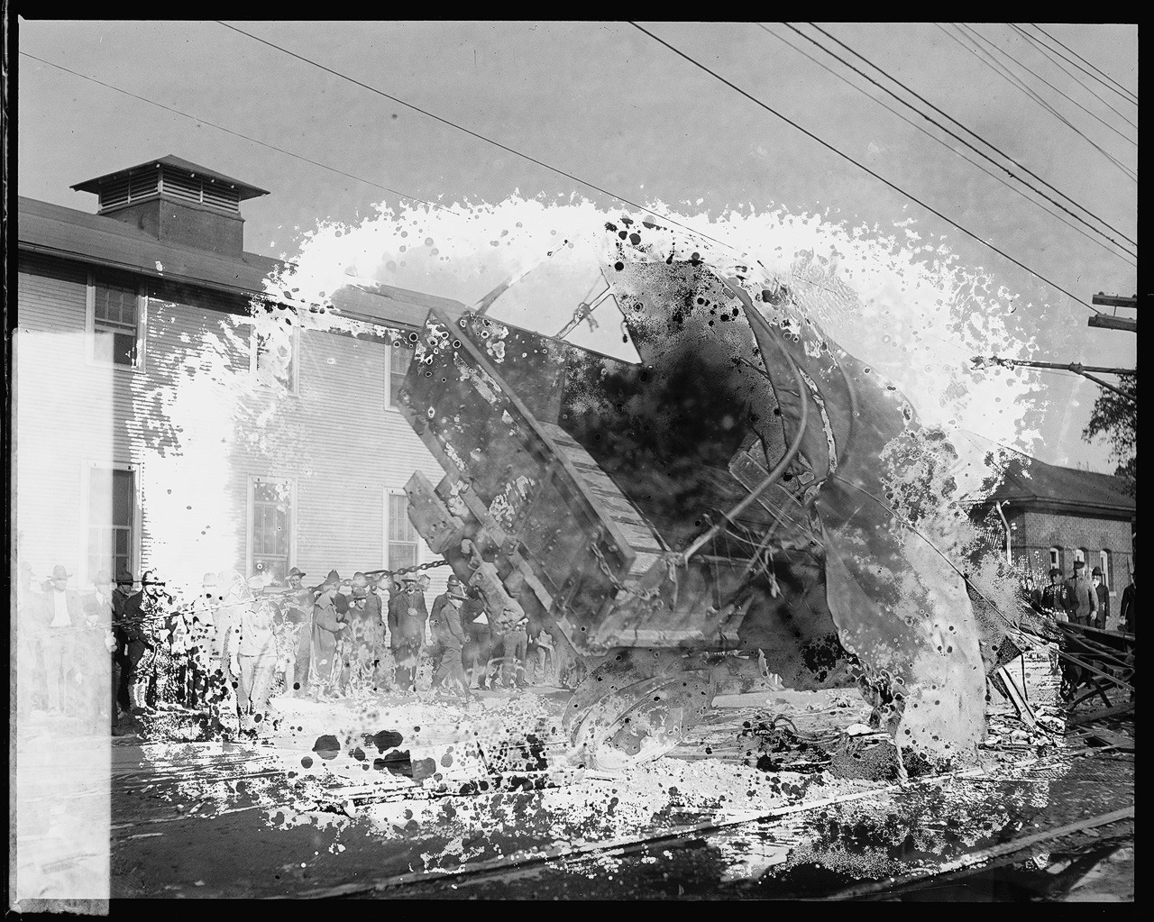 wreck glass negative by Walter Reid, 1919