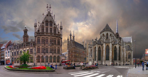 City Hall and Sint Pieter church, Leuven, Belgium©  Gaston Batistini