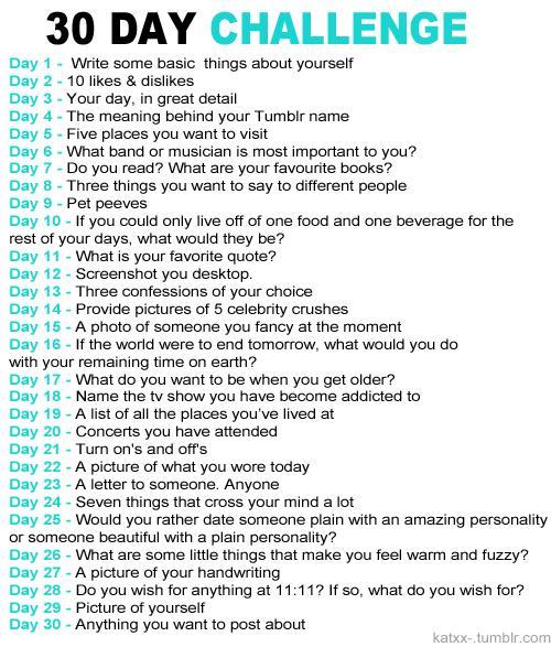 Daily Obsessions - The 30 Day Challenge