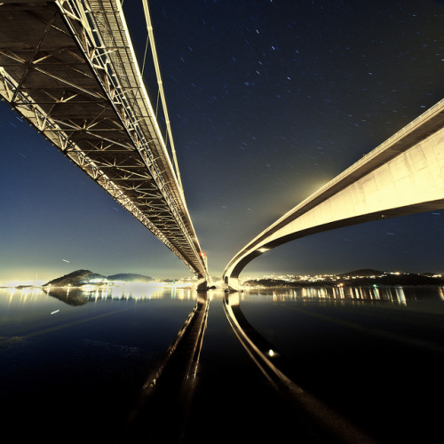Kristiansand Twin Bridges, Norway, Europe©  Petter