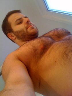 guysthatgetmehard:  a great view of ian’s big hairy tits