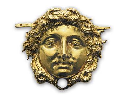 Medusa de oro de la tumba de Filipo (336 a.C)