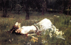 Ophelia Lying in the Meadow by John William Waterhouse, 1889