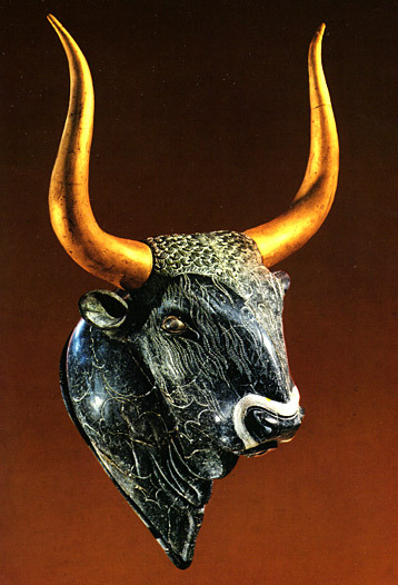 locaantiqua:Bull Head Rhyton (libation-offering vessel) from Knossos, Crete (ca. 1550 BCE)