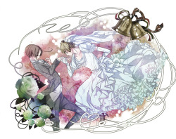 Even though Arthur is the one in the wedding dress he still looks pretty manly in it&hellip;&hellip;. Pretty coloring in this one though *A*