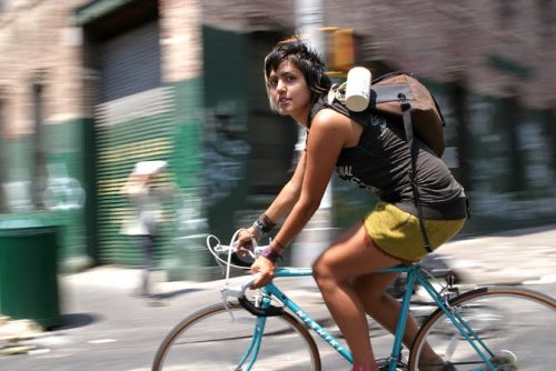 eastsidepatina:  Biking bliss…. chicks on bikes.