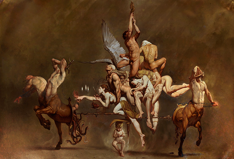 Roberto Ferri  Le delizie infrante  Oil on canvas 300x214 