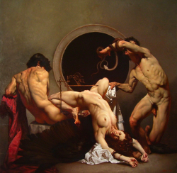 Roberto Ferri - La nascita dell’eclissi  - Oil on canvas (80x80)