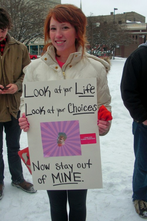 ginger-gal:  Sassy Gay Sign, bringin’ it for choice at the walk today! 