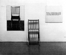 lidiotta:  Joseph Kosuth - One and Three Chairs (1965)  