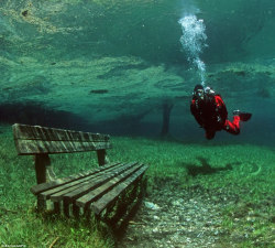   A rare natural phenomenon turns one of Austria’s most beautiful hiking trails into a 10 meter-deep lake, for half the year. Located at the foot of the Hochschwab Mountains, in Tragoess, Styria, Green Lake is one of the most bizarre natural phenomena