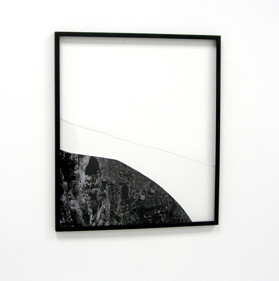 defacedbook:  Adam Thompson Avalanche, 2005 Frame, broken glass and segmented photograph