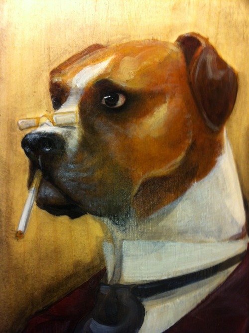 the second commission i got was for two beautiful boxer dogs, a male and a female. i’m looking
