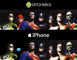 born4war:  krapkrapkrap:  iPhone vs Android  XDD CONCHETUMARE xd 
