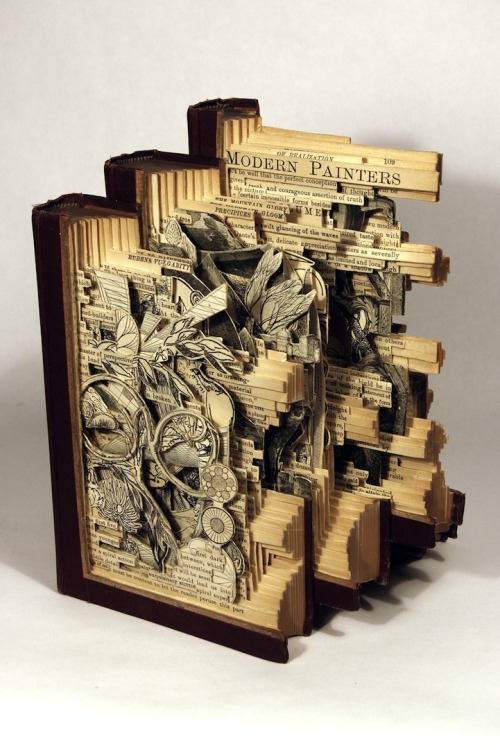 irisblasi:  The Book Surgeon [Click through for more examples from artist Brian Dettmer] (via Ted Striphas, author of the brilliant The Late Age of Print) 