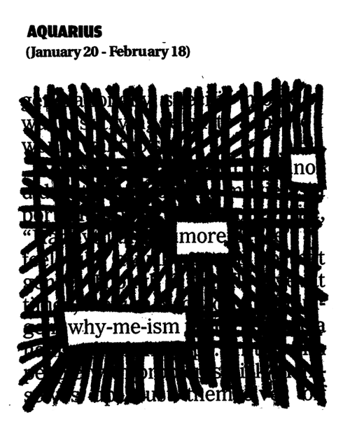 newspaperblackout:  Newspaper Blackout Horoscopes for March 2011 Read your horoscope → 