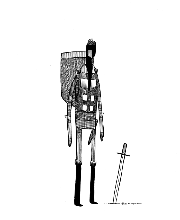 SWORD & SWORCERY! I’m excited about this game coming out, and the weird character design got in my head enough that I decided to draw some fanart. Which I think has also become Tom Gauld fanart in the process.
One of the one-hour drawings I’ve been...