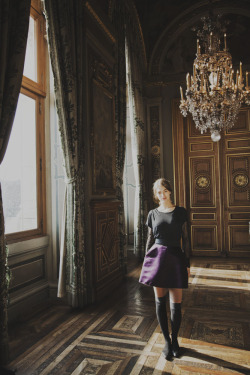 glamour:  markleibowitz: Samantha Gradoville backstage at Dries at the Hotel de Ville (City Hall). I love this location! 