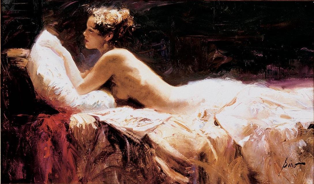 uncultured-bacon:  Evening Repose, Pino Daeni 