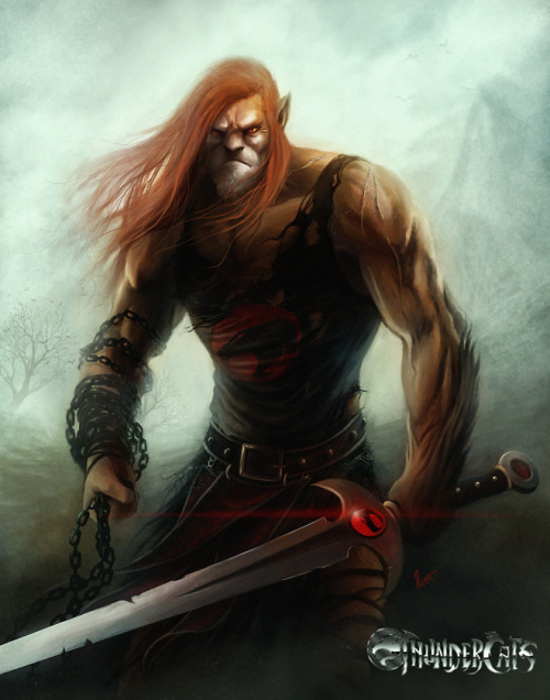 justinrampage: Mike Gauss illustrated Lion-O in a killer post-apocalyptic setting for the ThunderCat