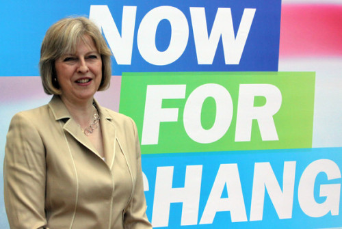 Theresa adopts a plain trouser-suit to unveil the Tories&rsquo; shock return to capital punishme