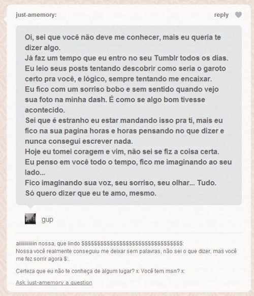  Não me importo de falarem isso na minha ask de vez enquanto  PORRA, QUE LINDO *-* MULTIPLICA SENHOR, MULTIPLICA!           DEUS CONSERVA ! *-* 
