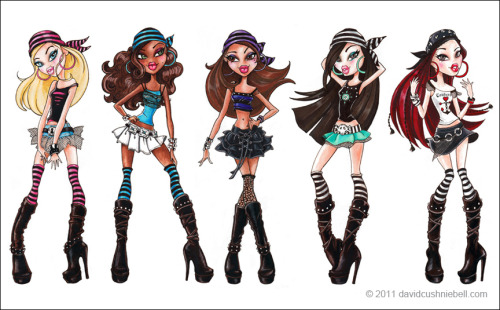 BRATZ TREASURES - Personal fan illustration for the pirate themed Bratz doll collection