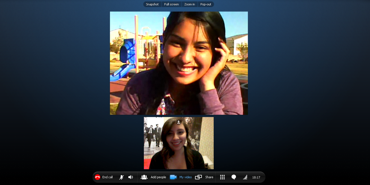 Skyping with my Sunshine!