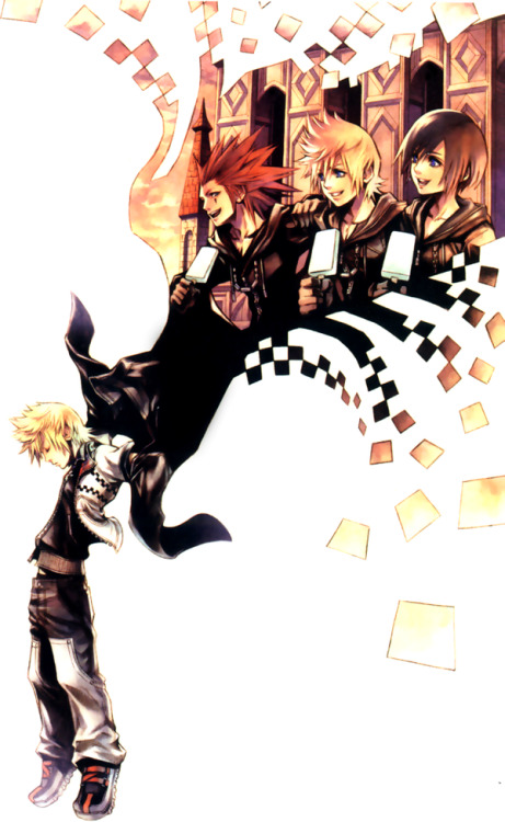 fymywonderfulanime: This picture makes me sad. it shows all roxas’s memories slipping away.