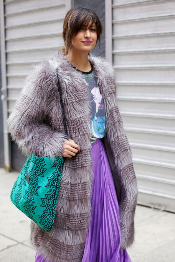 CANDICE LAKE - Preetma showing how to rock pastels in the winter...