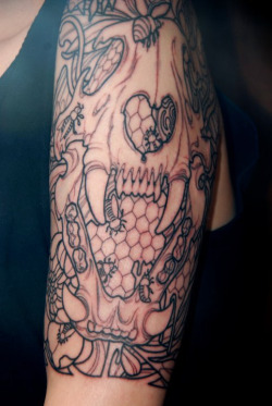 fuckyeahbodymods:  Half-sleeve session one 1 by thefutureisboring on flickr (click) 