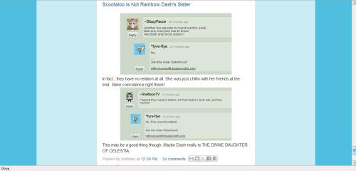 Scootaloo is not related to Rainbow Dash.