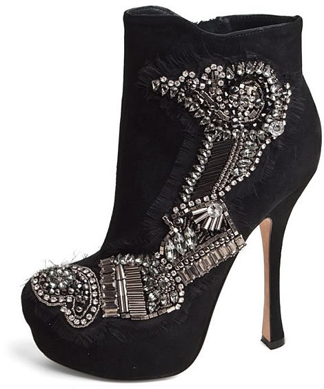 Dolce VIta Pablo embellished suede heel booties 