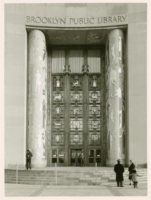 decoarchitecture: Brooklyn Public Library, Brooklyn, NYC, New York Historic 1930s Photo, NY Public L