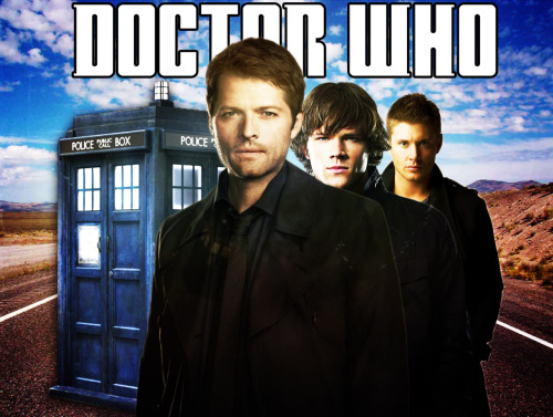 waffeers:gabrielesque:stopitsgingertime:With Castiel as the Doctor, Dean as the companion, and Sam a