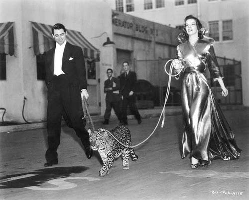suicideblonde:  Gary Cooper and Katharine Hepburn during the filming of Bringing