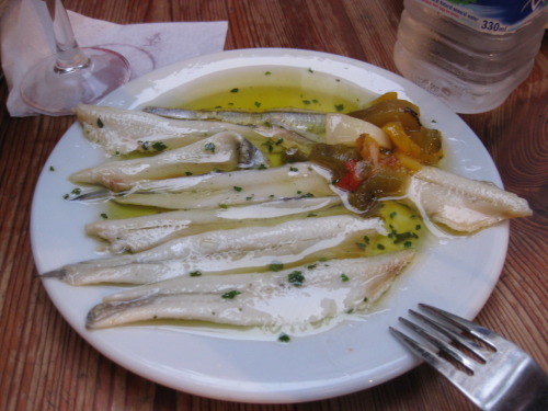 I had my first plate of white anchovies at a tapas bar called La Sacristia in Sevilla, Spain two years ago. I’m craving it now. Where can I get this in NYC?
La Sacristia, Calle Mateos Gago, 18, 41004 Seville, Spain