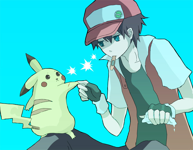 aaaw haha. pikachu has a boo-boo.