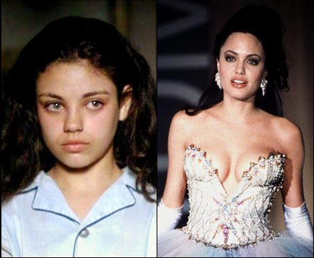 Did you know that Mila Kunis played the younger version of Angelina Jolie’s character in Gia? The two actresses are on our list of 15 well-matched young/old pairs in movies; click through to see them all.