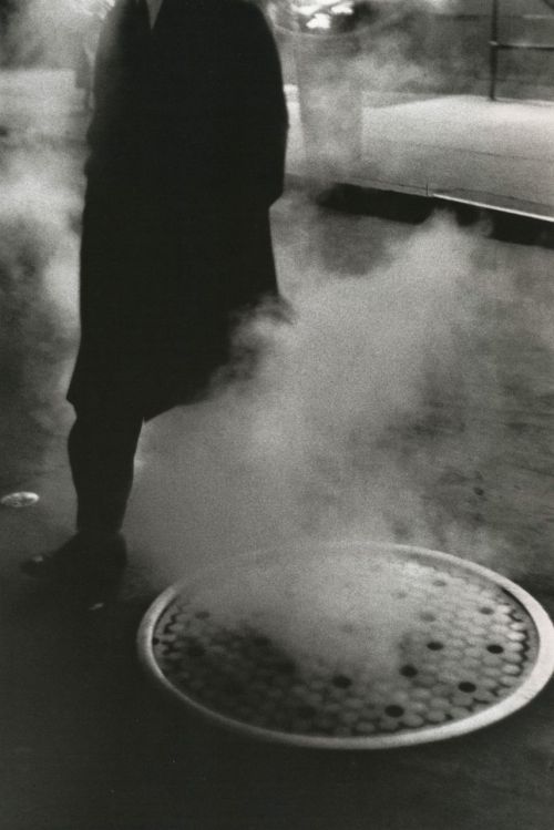 m3zzaluna:  manhole, times square, new york, 1954 photo by louis stettner, from louis stettner: wisdom cries out in the streets 
