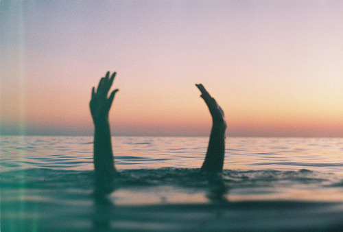just keep your&hellip;. hands? above, swim. lol :)