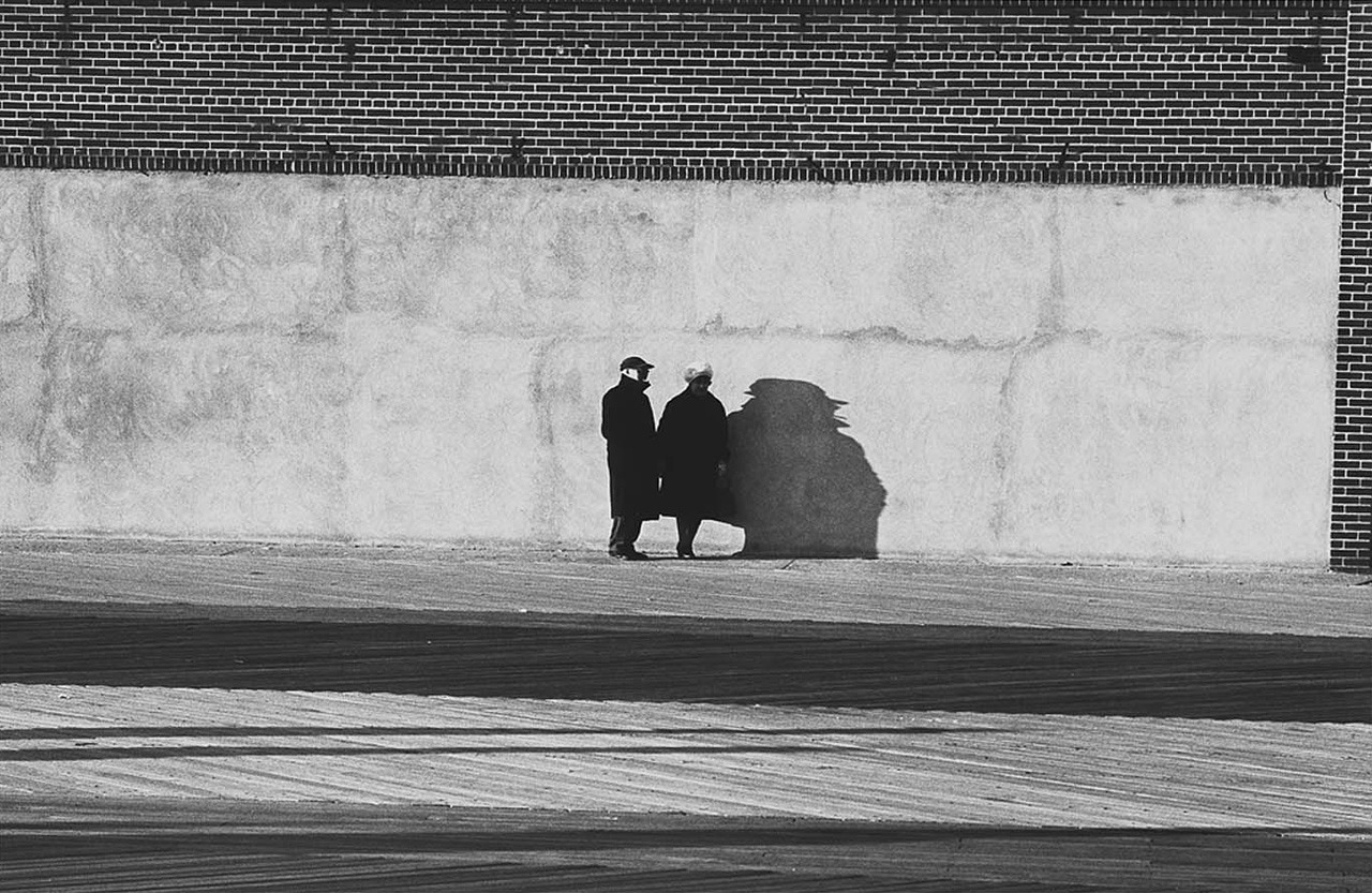 Man and Woman with Shadows  photo by N. Jay Jaffee, 1974
