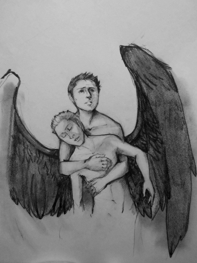 Dean/Castiel  I don&rsquo;t know why they&rsquo;re naked. I suppose Cas is