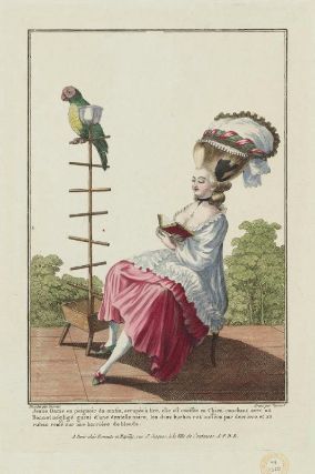 damesalamode:Gallerie des Mode, 1778.  ”Jeune dame en peignoir”“Oh, I’m just going to sit here on th