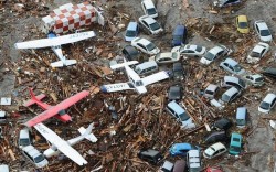 beautifullydope:  Japan aftermath. i thought these were toy planes at first ! (photo not credited to me)