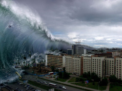 theprincessleah:  swapmeet:  dranoparty:  omg this is a photograph of japan right now everyone pray  No words.  1. did no one see the videos? the waves weren’t like this coming into the city at all 2. how would that photo have time to be taken and uploade