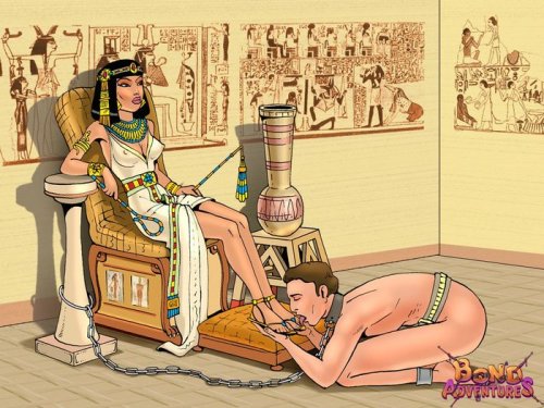 femalesupremacyartanddrawings: boyatherservice: at-her-feet: wifeworship: The Egyptian way Follow my