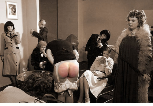 spankeable:  Public caning for a maid 