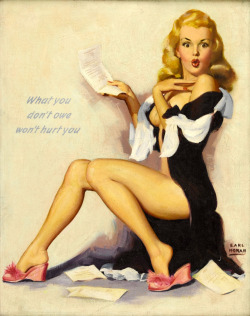 pussylequeer:  Earl Moran pinup art of Marilyn Monroe 