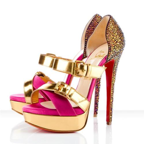 This is what happiness looks like: gold, pink, glitter and platform heels